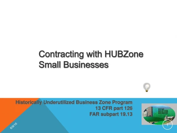 Contracting with HUBZone Small Businesses