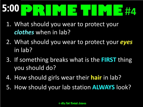 What should you wear to protect your  clothes  when in lab?