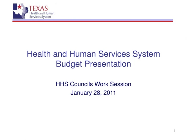 Health and Human Services System Budget Presentation