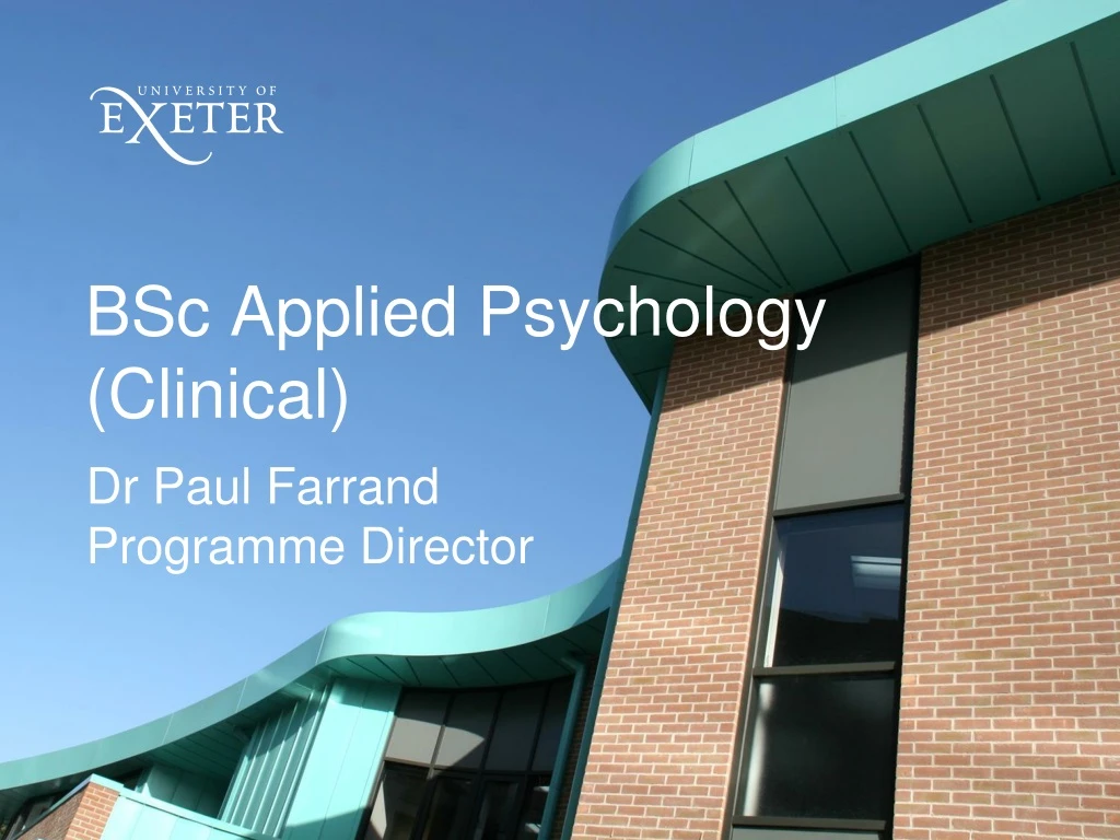 bsc applied psychology clinical