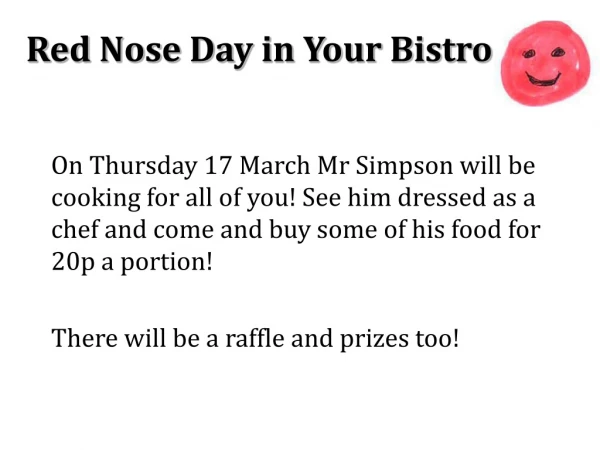 Red Nose Day in Your Bistro