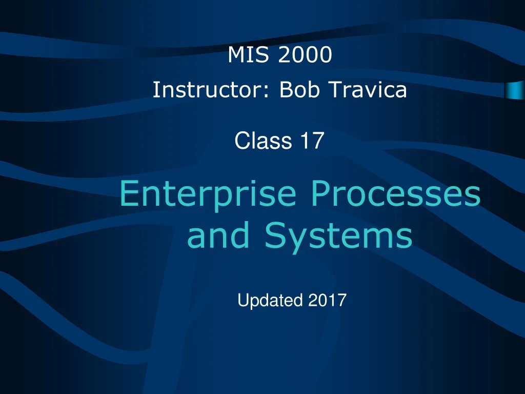 enterprise processes and systems
