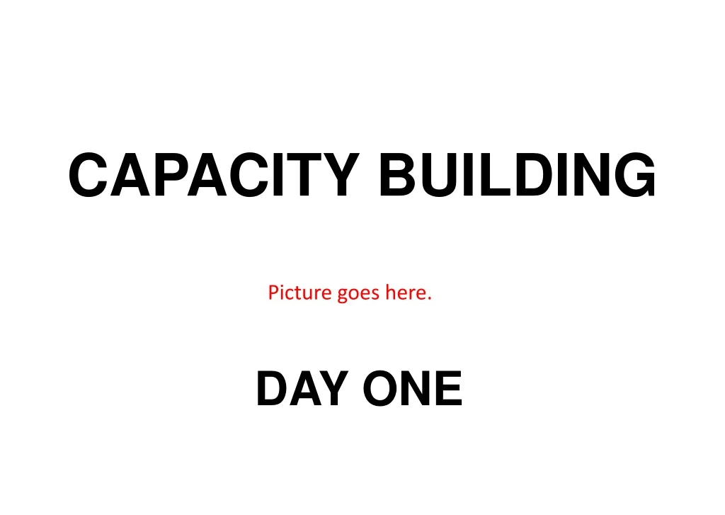 capacity building