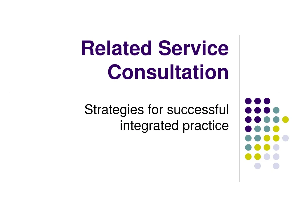 related service consultation