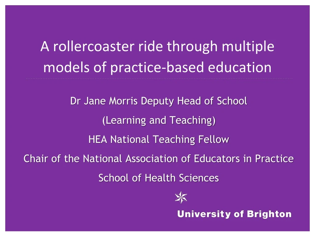 a rollercoaster ride through multiple models