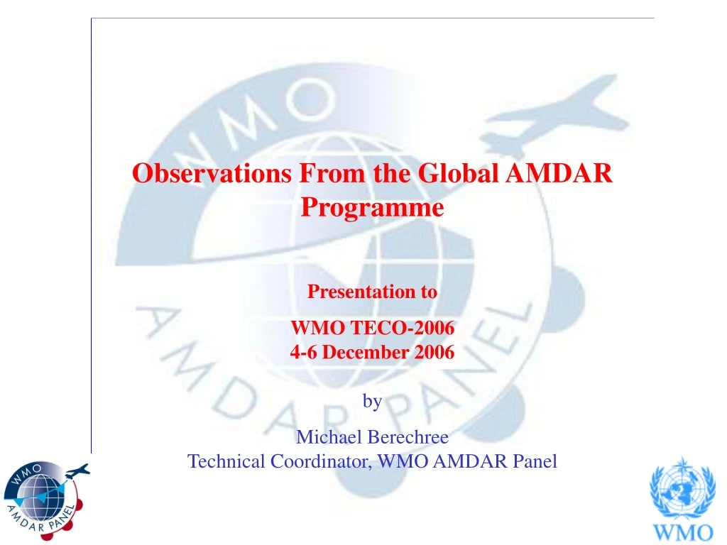 observations from the global amdar programme