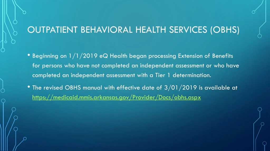 outpatient behavioral health services obhs