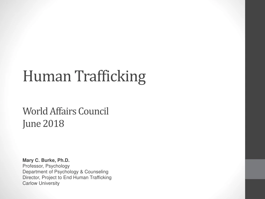 human trafficking world affairs council j une 2018