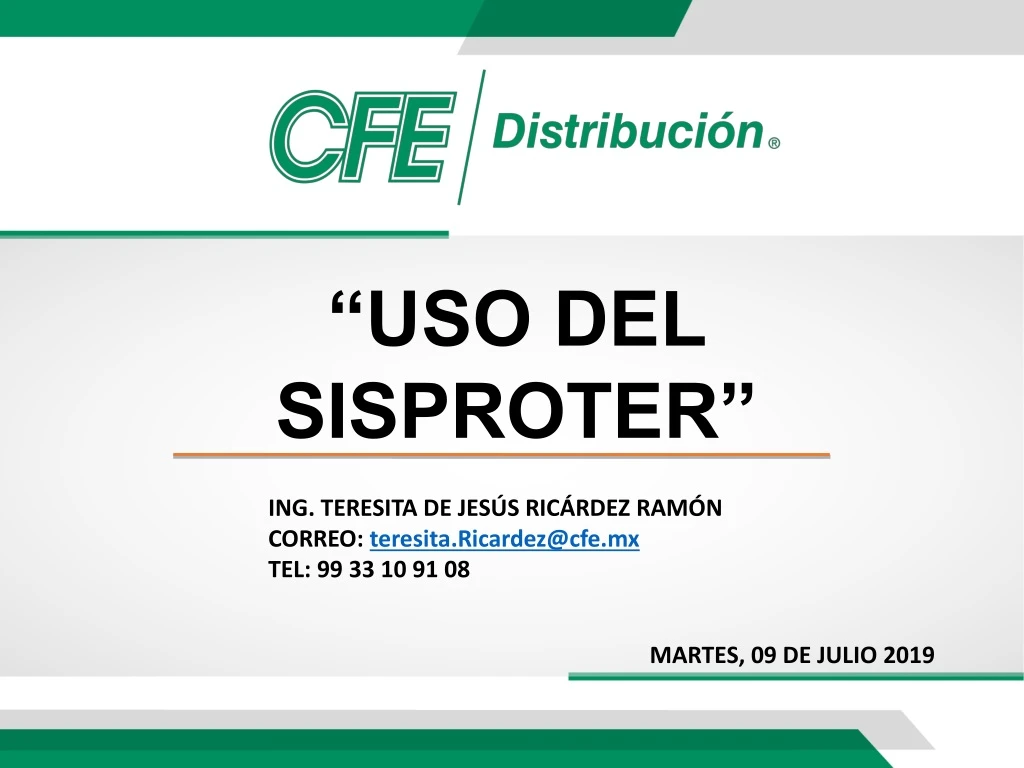 uso del sisproter