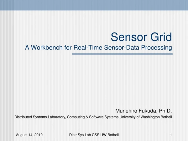 Sensor Grid A Workbench for Real-Time Sensor-Data Processing