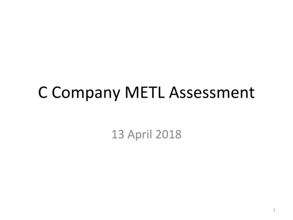 C Company METL Assessment