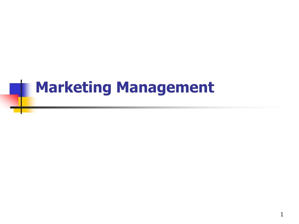 marketing management