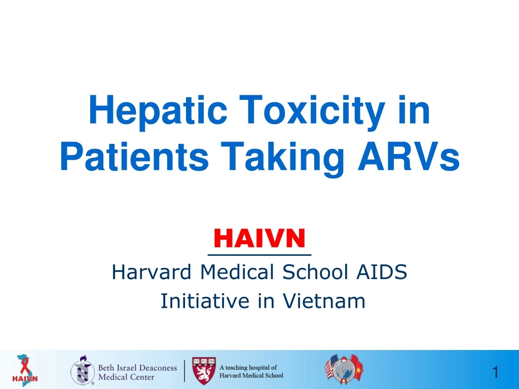 hepatic toxicity in patients taking arvs