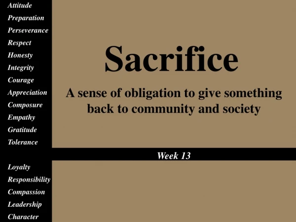 Sacrifice