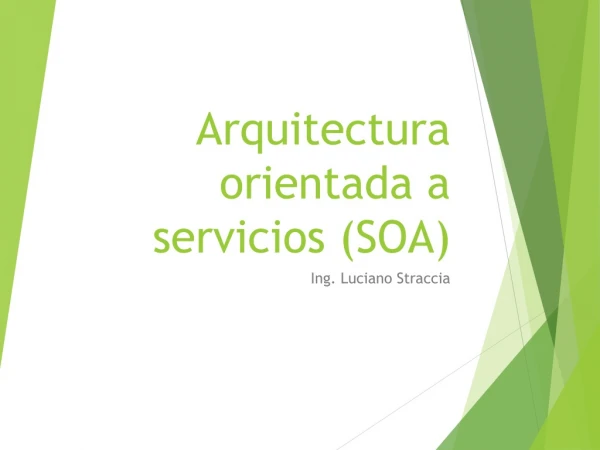 Arquitectura orientada a servicios  (SOA)