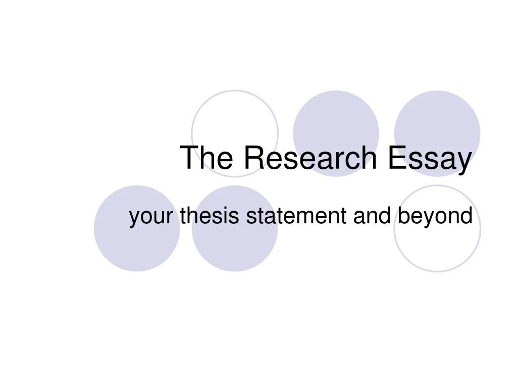 the research essay