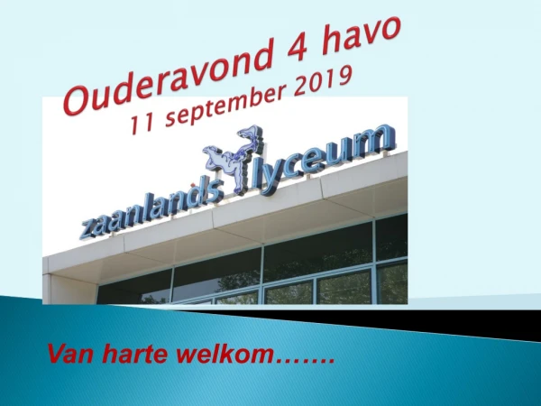 Ouderavond  4  havo 11  september  2019