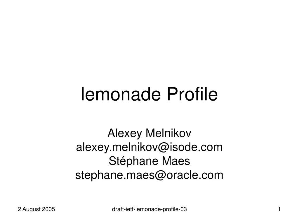 lemonade profile