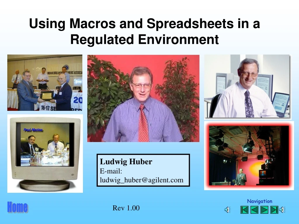 using macros and spreadsheets in a regulated environment