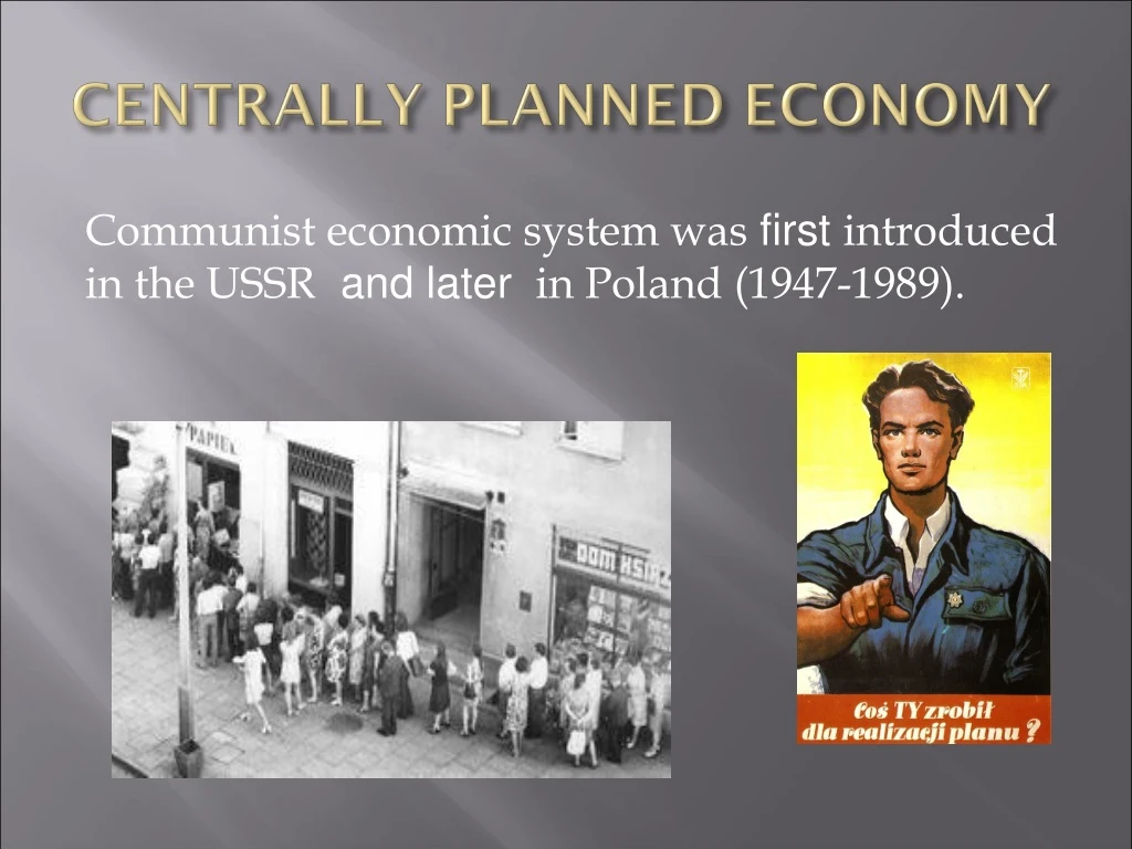 communist e conomic system was first introduced