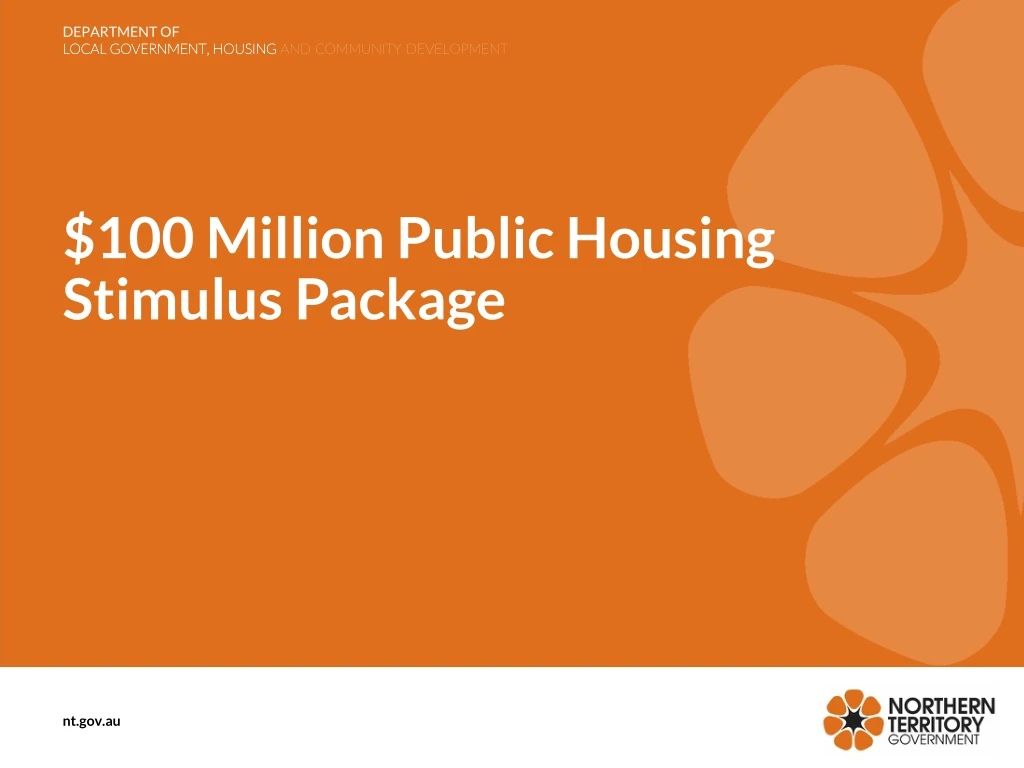 100 million public housing stimulus package
