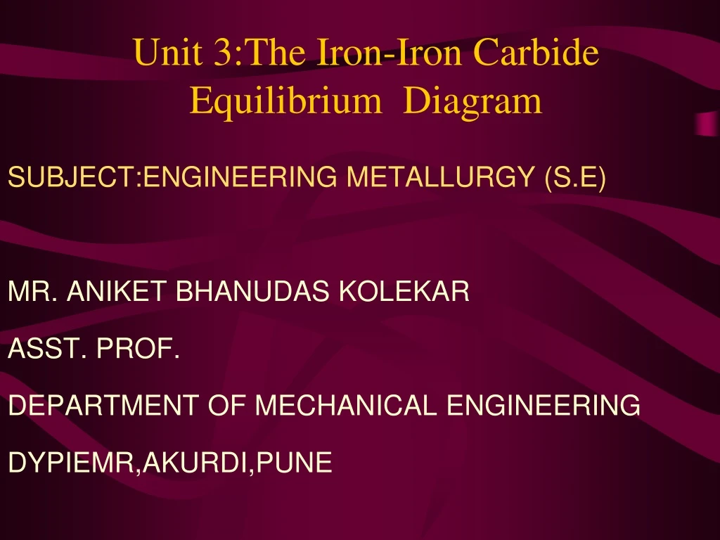 unit 3 the iron iron carbide equilibrium diagram