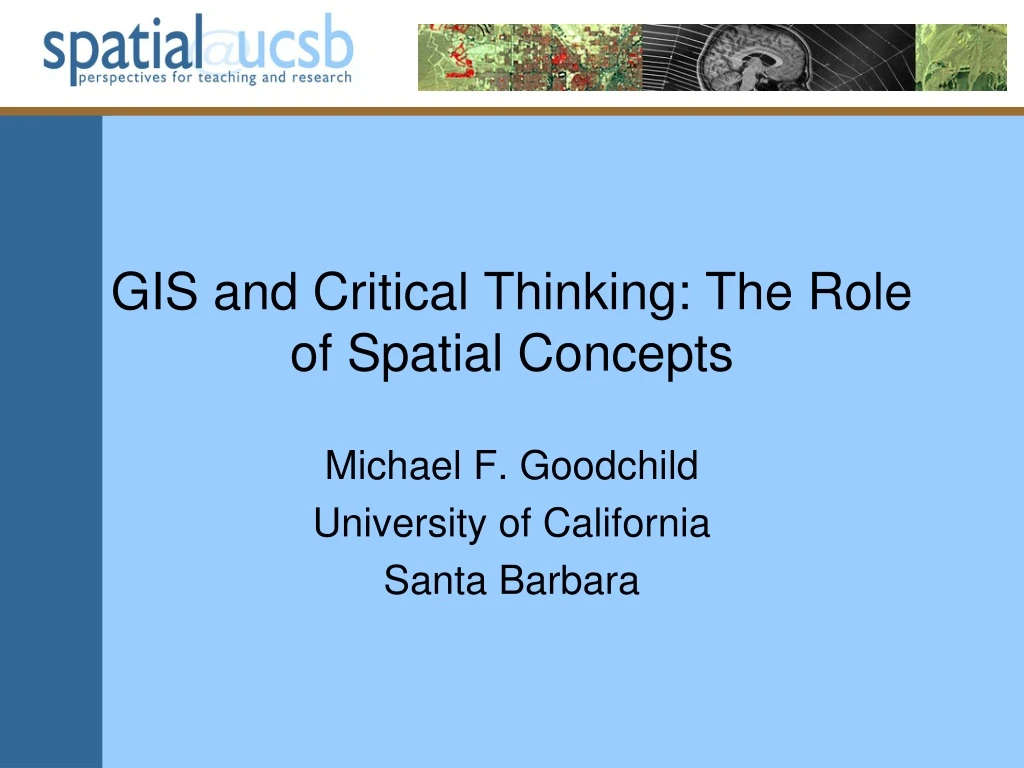 gis and critical thinking the role of spatial concepts