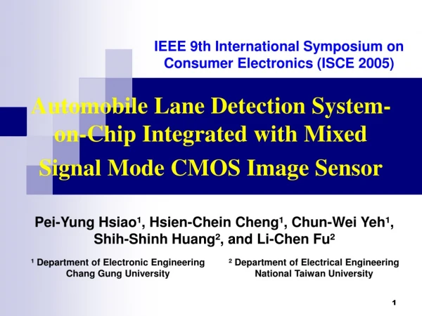 Automobile Lane Detection System-on-Chip Integrated with Mixed Signal Mode CMOS Image Sensor