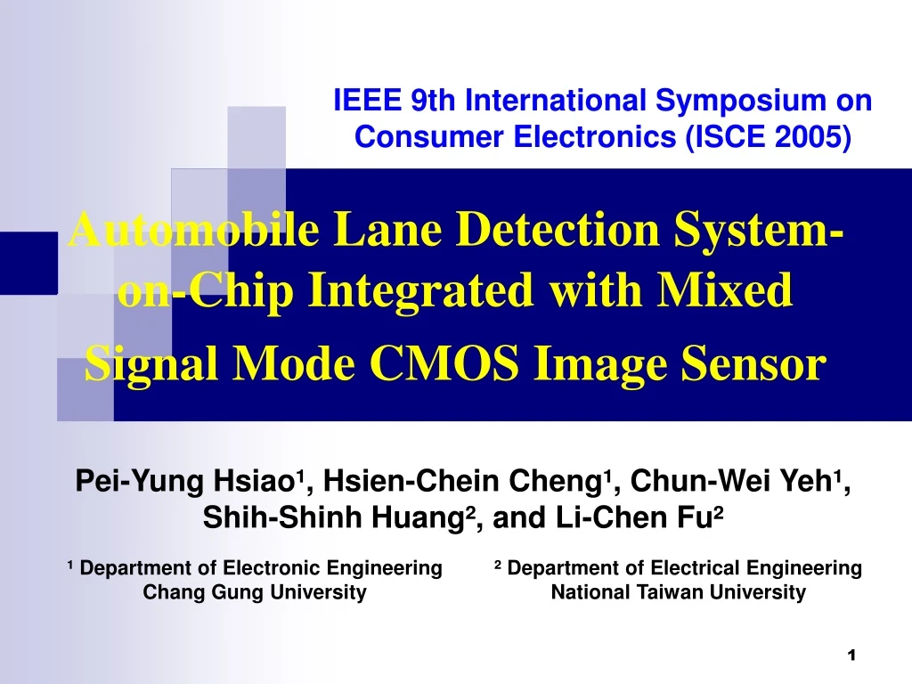 automobile lane detection system on chip integrated with mixed signal mode cmos image sensor