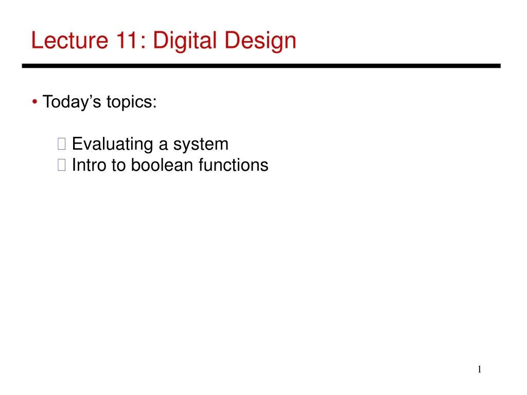 lecture 11 digital design