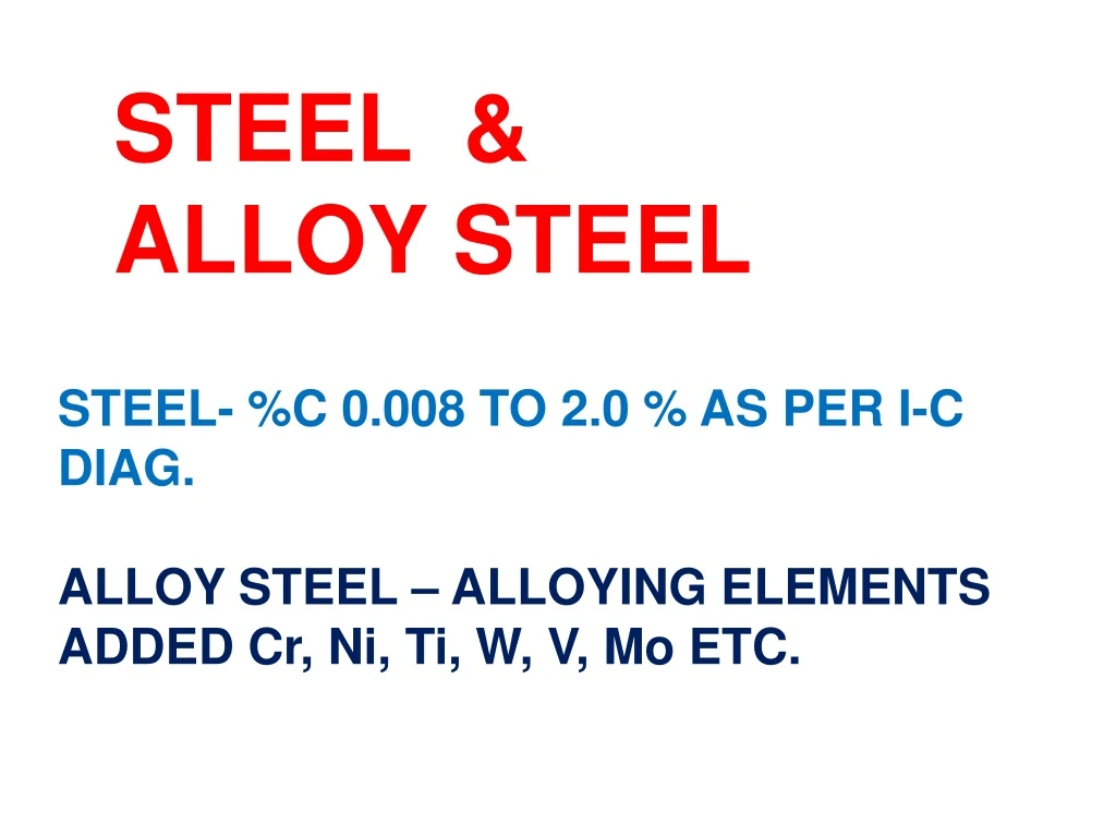 steel alloy steel
