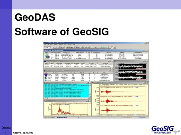 GeoDAS Software of GeoSIG