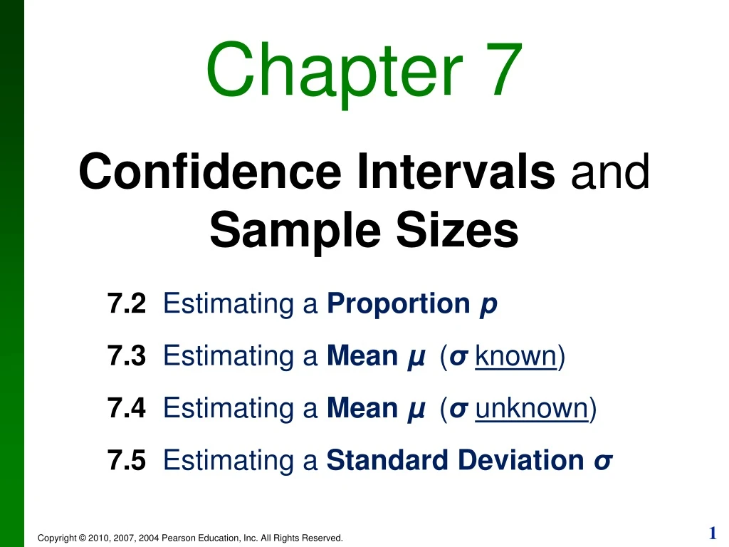 chapter 7 confidence intervals and sample sizes