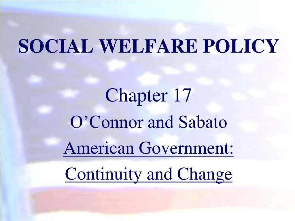 social welfare policy