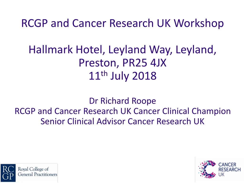 rcgp and cancer research uk workshop hallmark