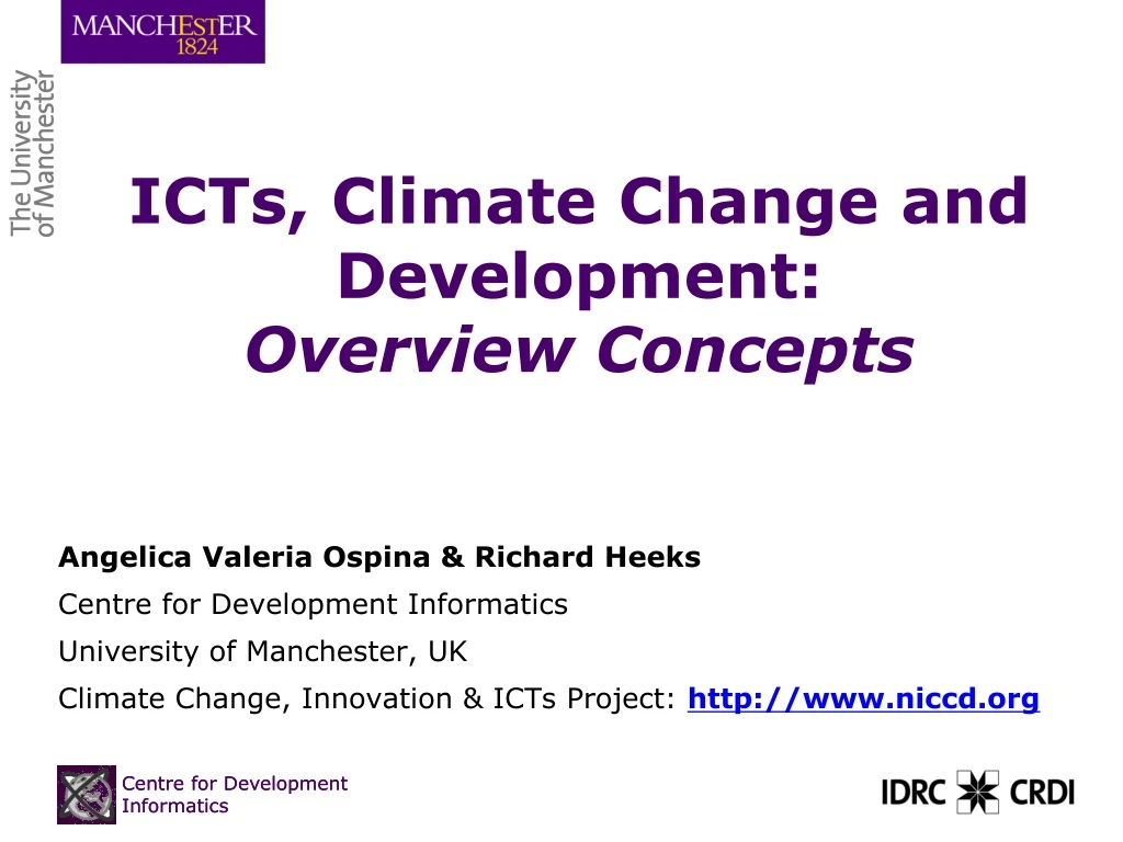 icts climate change and development overview concepts
