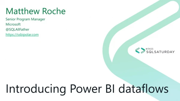 Introducing Power BI dataflows
