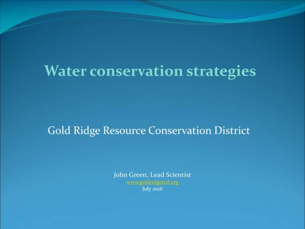 Gold Ridge Resource Conservation District