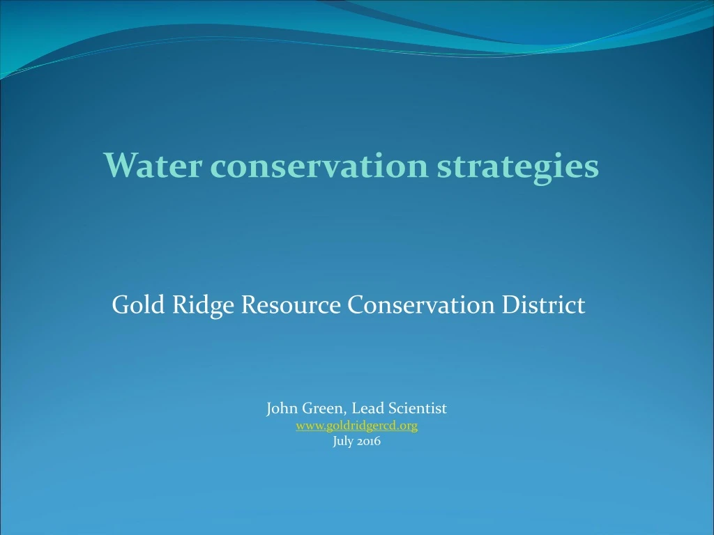 gold ridge resource conservation district