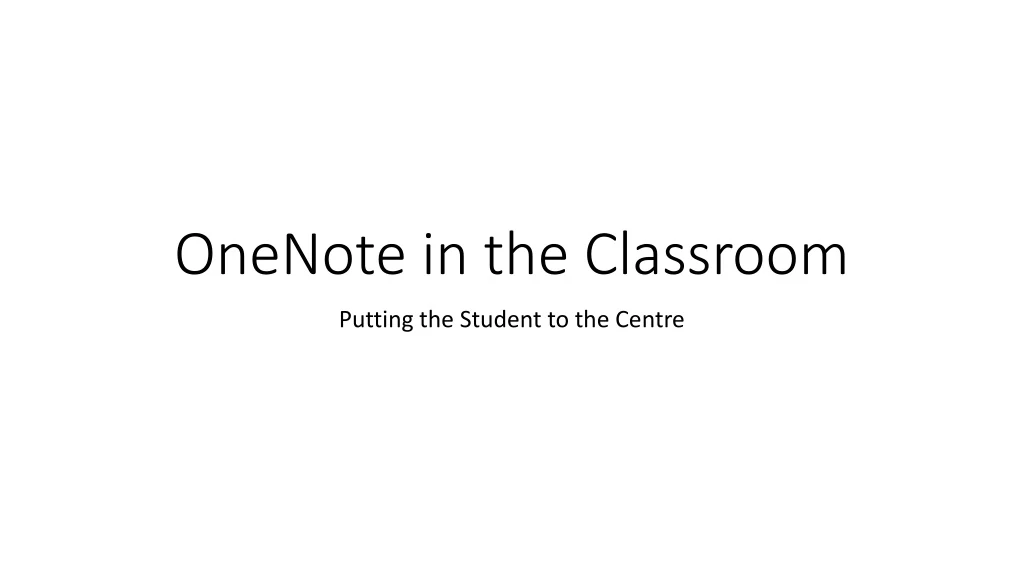 onenote in the classroom