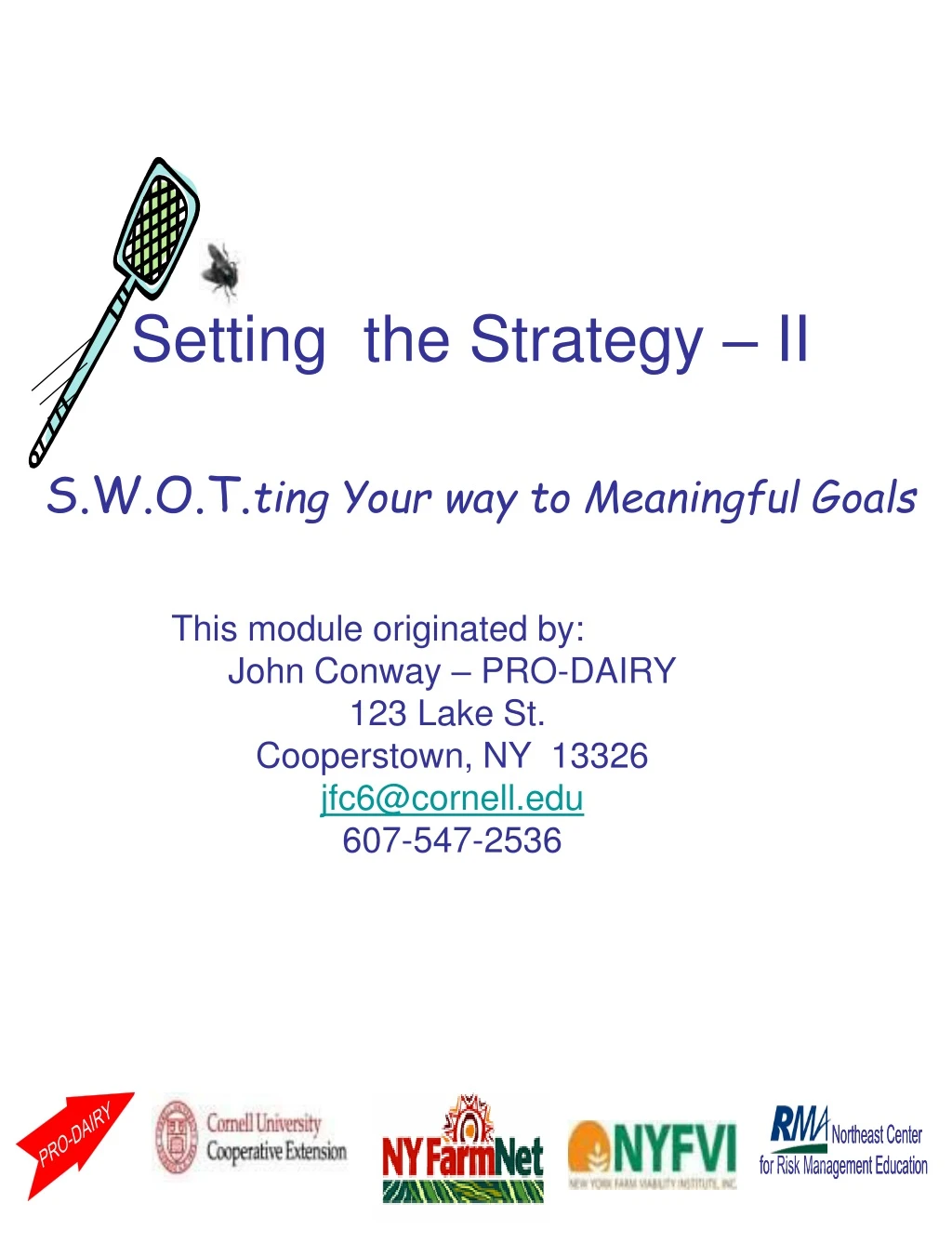 setting the strategy ii