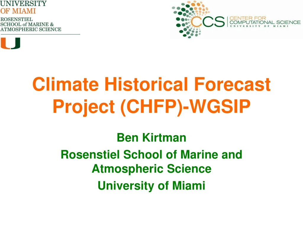 climate historical forecast project chfp wgsip