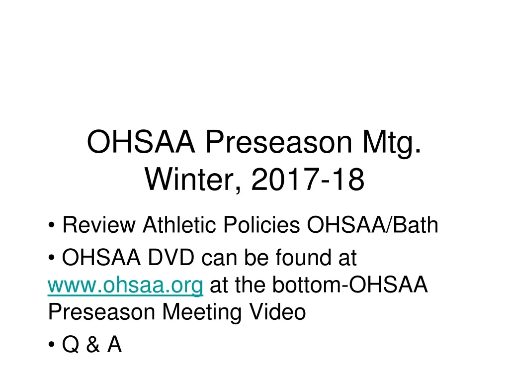 ohsaa preseason mtg winter 2017 18