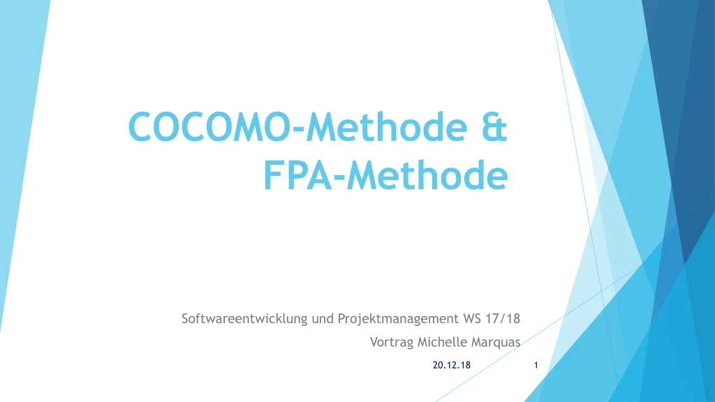 cocomo methode fpa methode