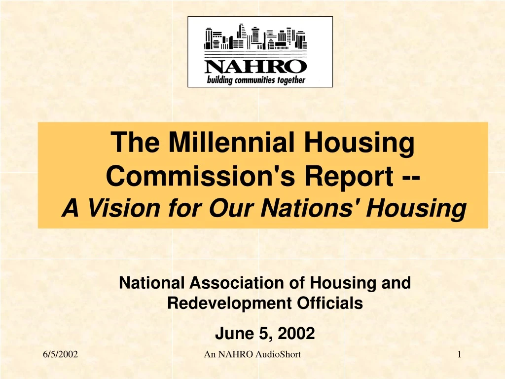 the millennial housing commission s report