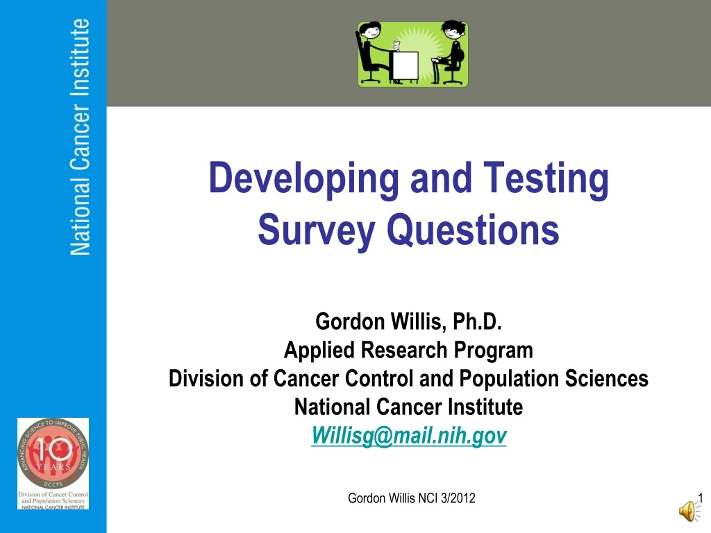 developing and testing survey questions gordon