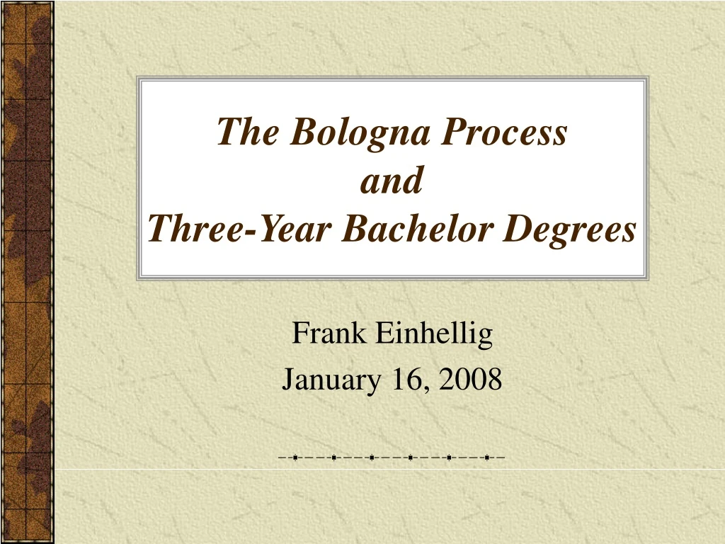 the bologna process and three year bachelor degrees