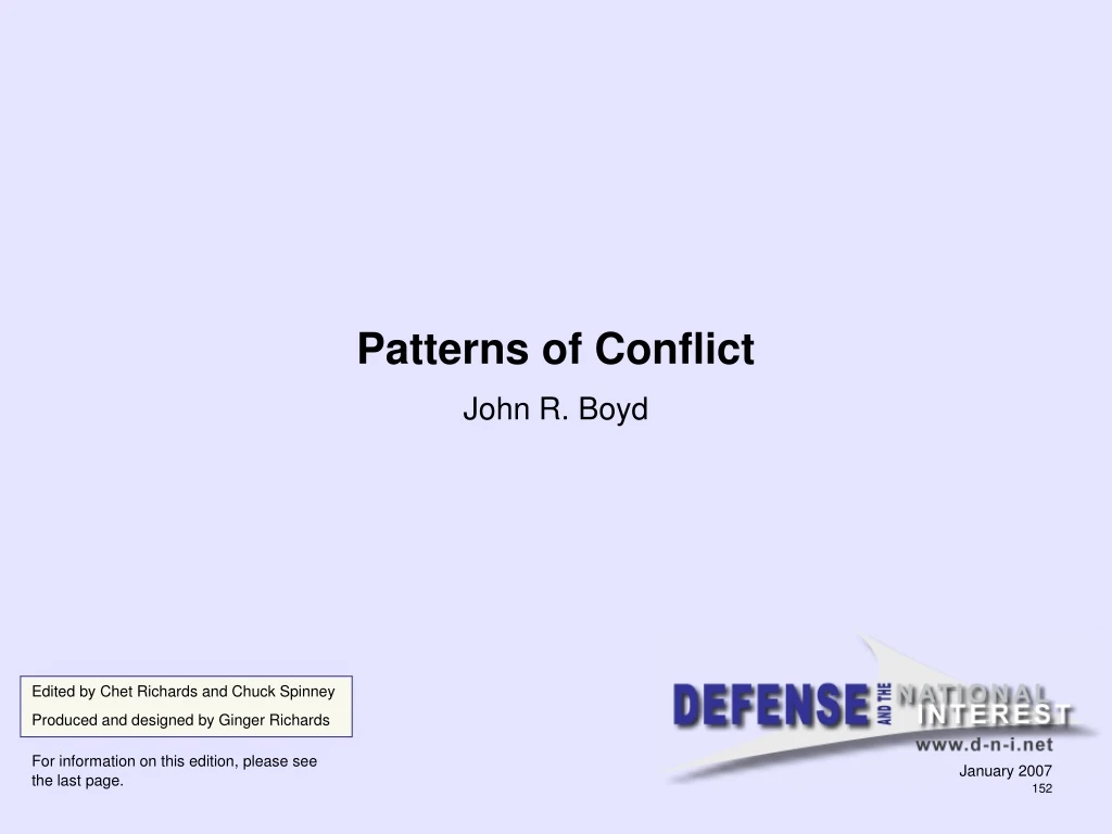 patterns of conflict