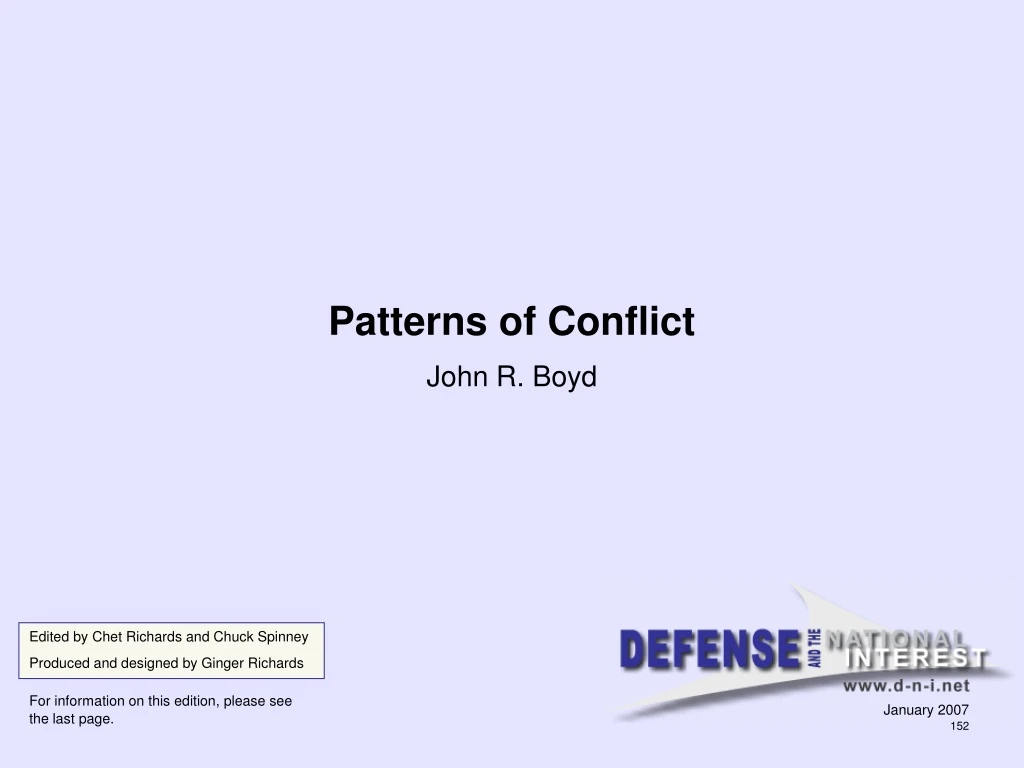 PPT Patterns of Conflict PowerPoint Presentation, free download ID