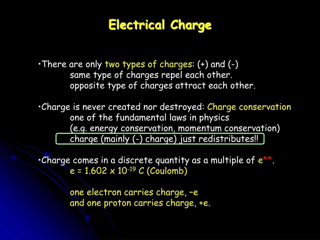 electrical charge